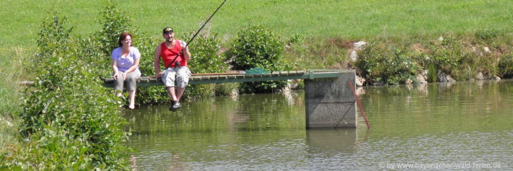 Fischen am Fluß oder am See Angelurlaub im Bayerischen Wald