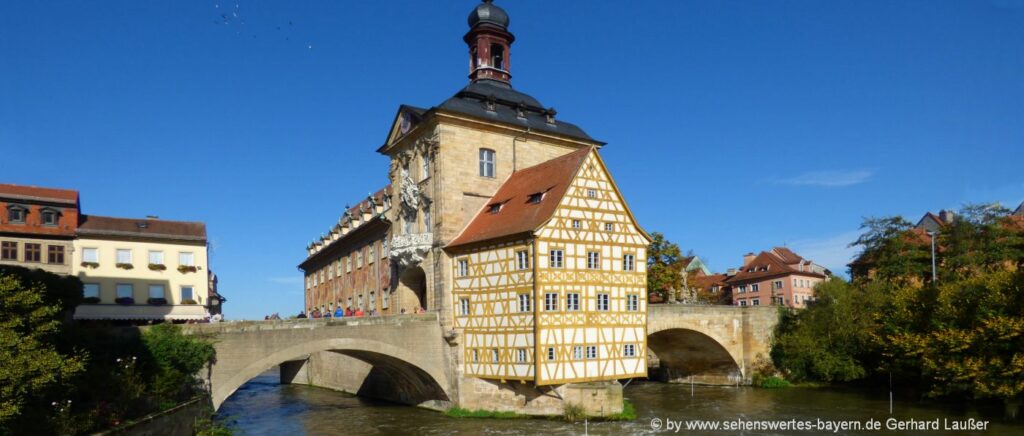 Rathaus Wahrzeichen von Bamberg Wahrzeichen Bamberg Sehenswuerdigkeiten in Oberfranken