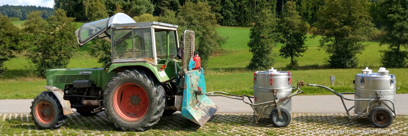 Bayerischer Wald Bauernhofurlaub in Bayern Traktor fahren