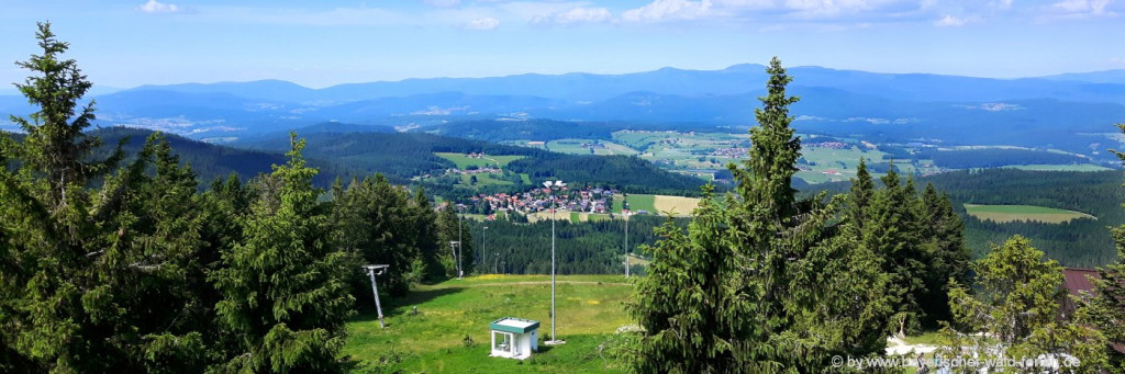 Ferienwohnung zw. Arber & Geißkopf - Wandern, Walken, Inline Skating Ferienwohnungen am Arber - Bergwandern zum Geisskopf Aussichtspunkt