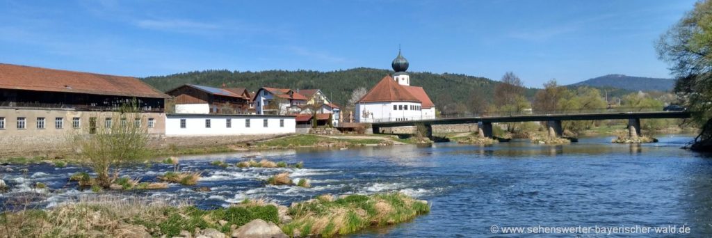 Sehenswürdigkeiten Chamerau Unterkunft & Ausflugsziele am Regen Fluss