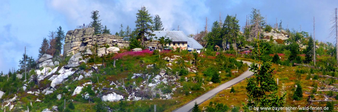 Ausflugsziel Dreisessel Berg Gasthof Dreiländereck Bayerischer Wald Unterkunft