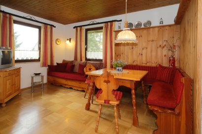 Essbereich der Ferienwohnung Bungalow in Bayern