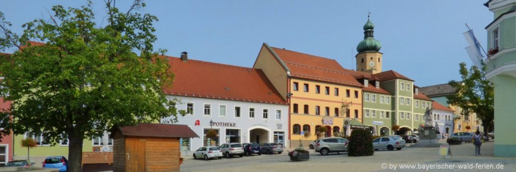 Sehenswürdigkeiten Stadtplatz Waldmünchen - Ferienwohnungen und Unterkünfte